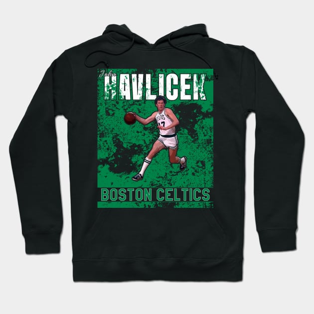 John Havlicek | Boston Celtics Hoodie by Aloenalone